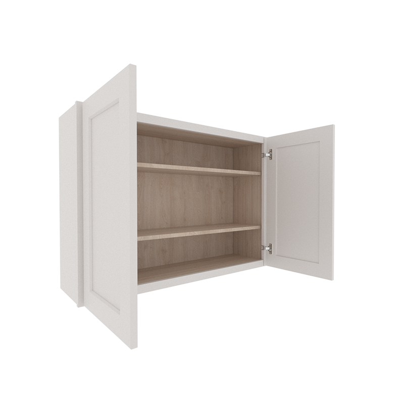 Affordable Serene Dove White Shaker Wall Cabinet with 2 Doors