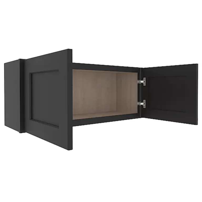 Sovereign Onyx Black Shaker Wall Cabinet with 2 Doors