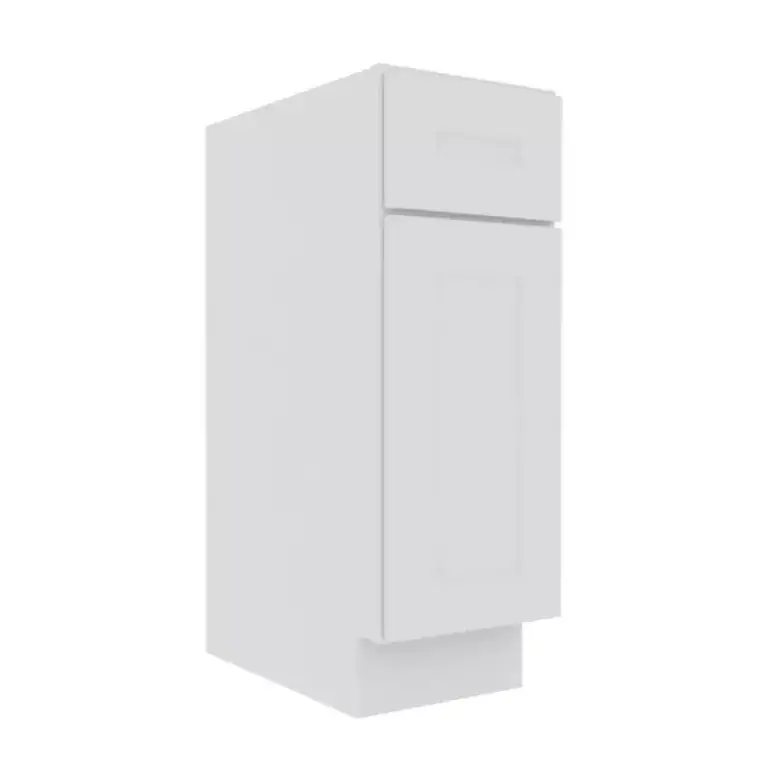 Opulent White Shaker Vanity Sink Base Cabinet with 1 Door