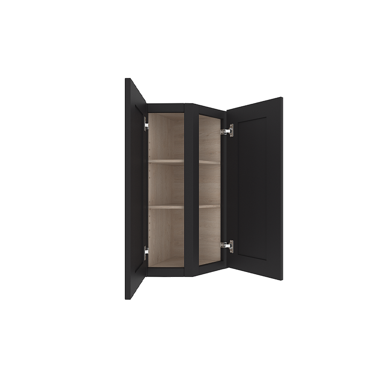 Sovereign Onyx Black Shaker Wall End Cabinet