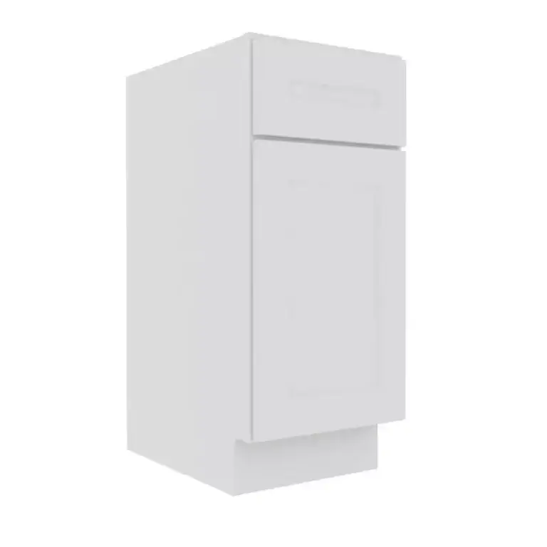 Opulent White Shaker Vanity Sink Base Cabinet with 1 Door
