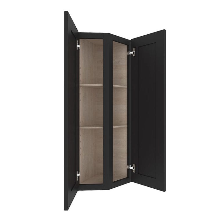 Sovereign Onyx Black Shaker Wall End Cabinet
