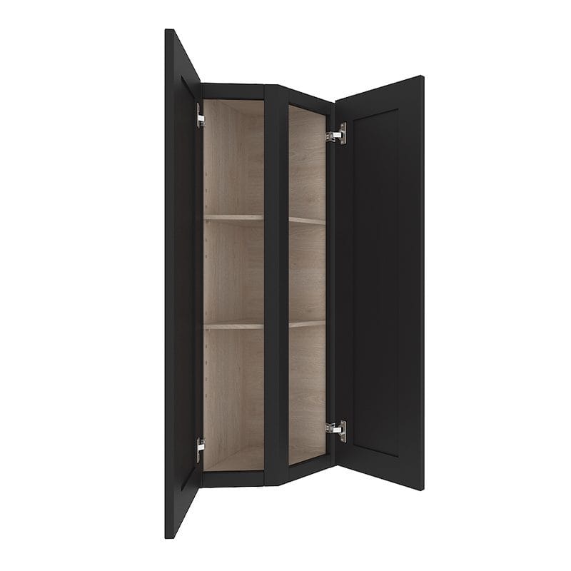 Sovereign Onyx Black Shaker Wall End Cabinet