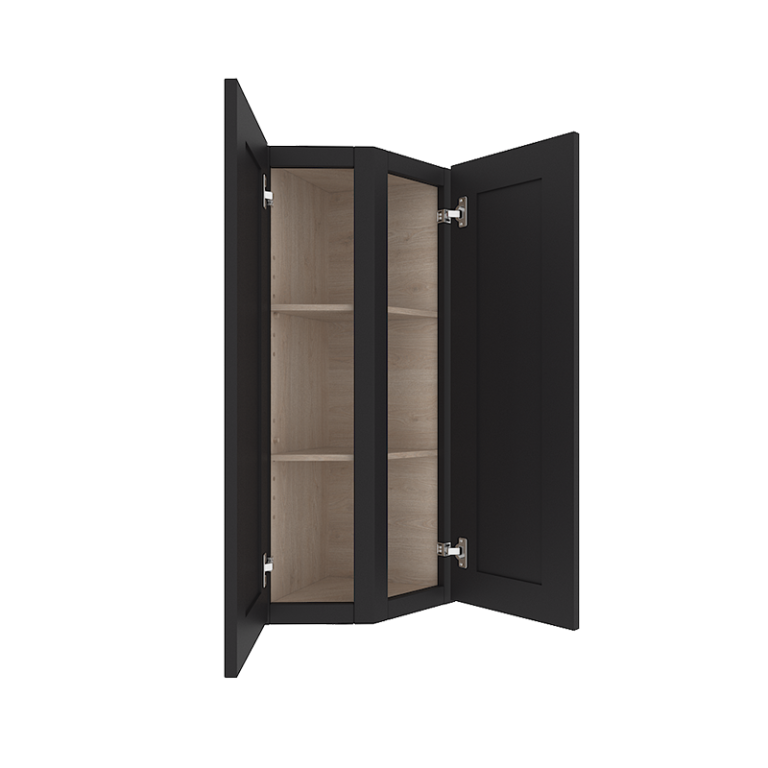 Sovereign Onyx Black Shaker Wall End Cabinet