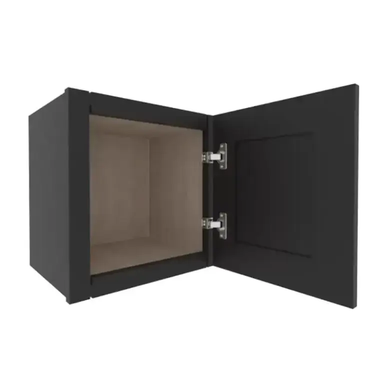Sovereign Onyx Black Shaker Wall Cabinet with 1 Door