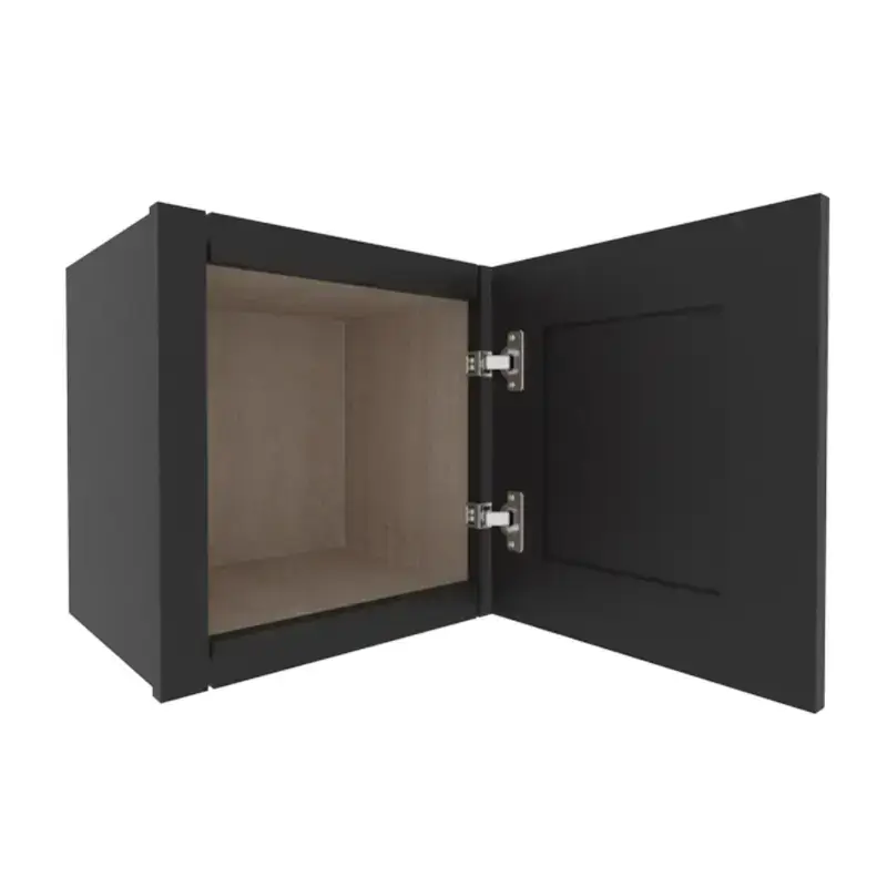 Sovereign Onyx Black Shaker Wall Cabinet with 1 Door