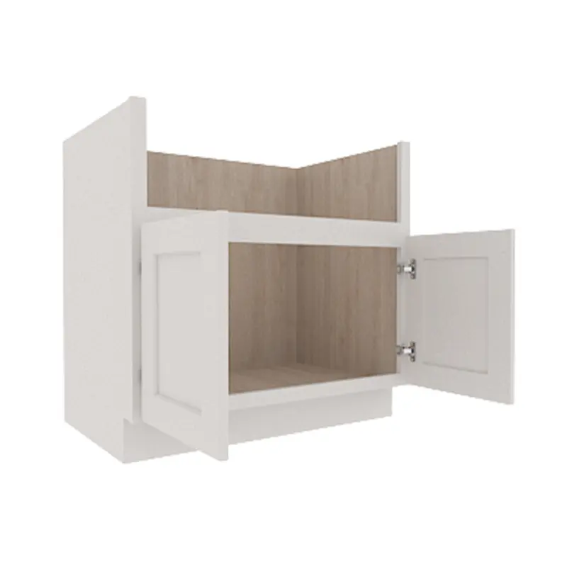 Serene Dove White Shaker Farmhouse Sink Base Cabinet