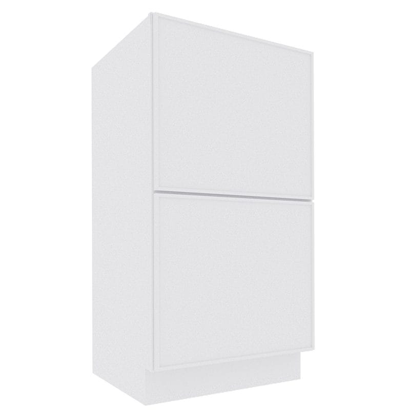 Ethereal White Micro Shaker Base Cabinet with 2 Drawers