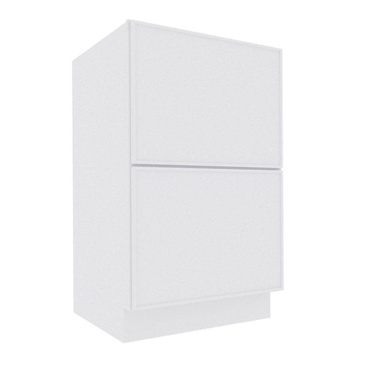 Ethereal White Micro Shaker Base Cabinet with 2 Drawers
