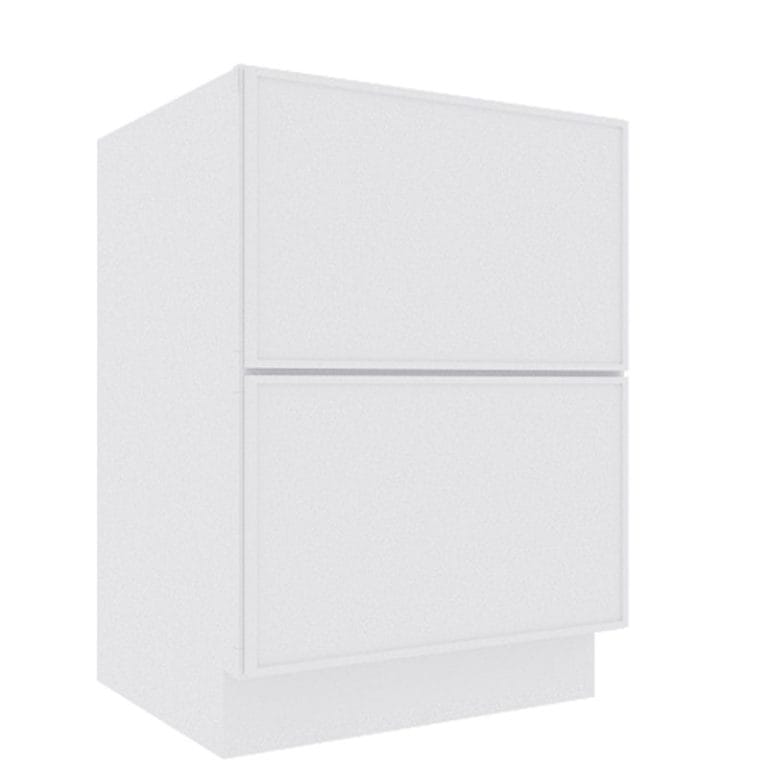 Ethereal White Micro Shaker Base Cabinet with 2 Drawers