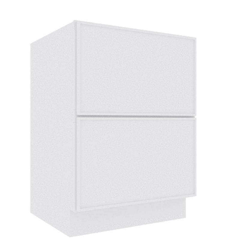 Ethereal White Micro Shaker Base Cabinet with 2 Drawers