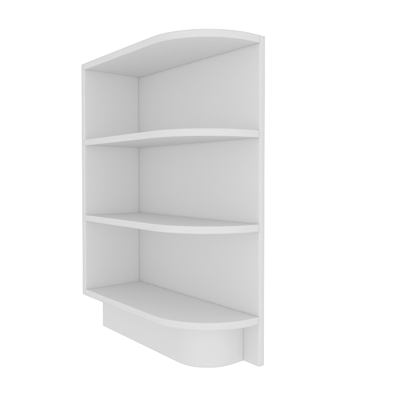 Ethereal White Micro Shaker Base End Shelf Cabinet
