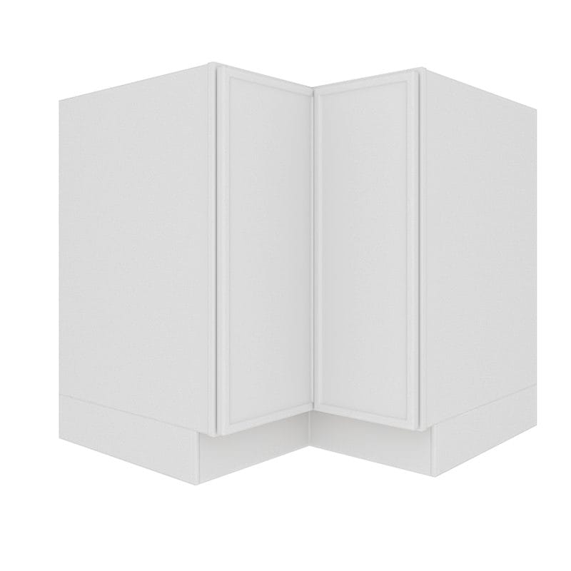 Ethereal White Micro Shaker Base Lazy Susan Cabinet