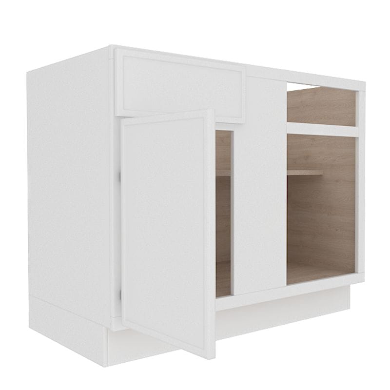 Ethereal White Micro Shaker Blind Corner Base Cabinet