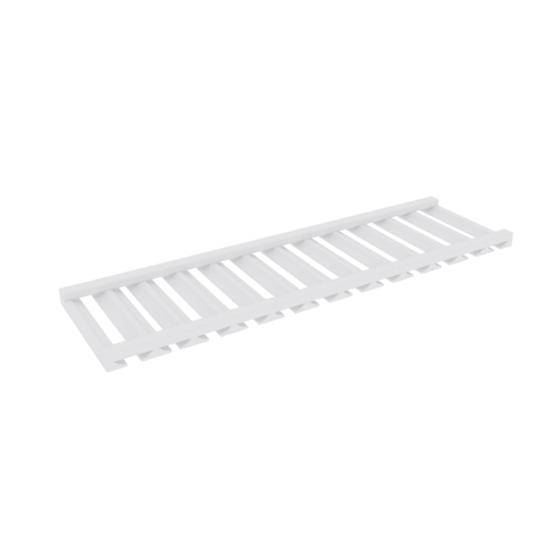 Ethereal White Micro Shaker Wall Glass Rack