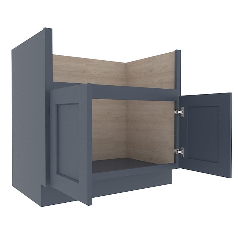 Imperial Midnight Blue Shaker Farmhouse Sink Base Cabinet