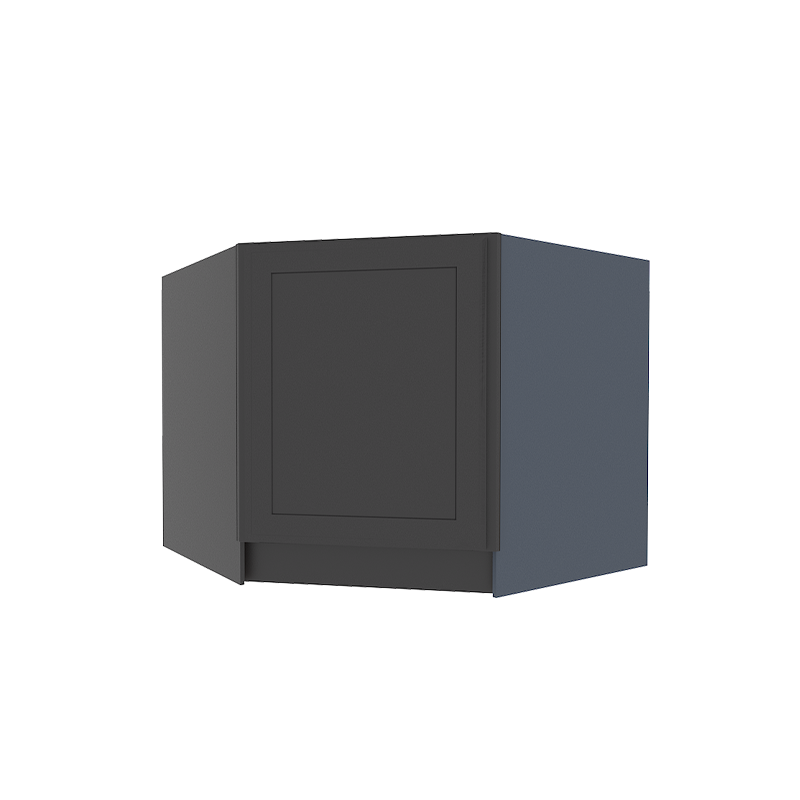 sovereign onyx black shaker corner sink base cabinet