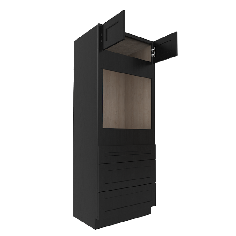sovereign onyx black shaker tall oven cabinet