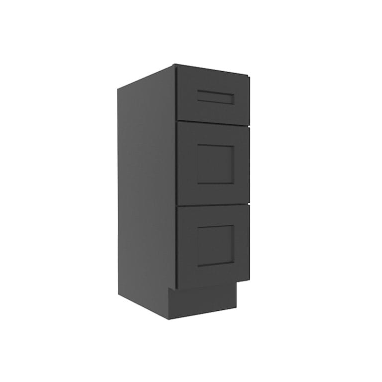 sovereign onyx black shaker vanity sink base cabinet with  drawers