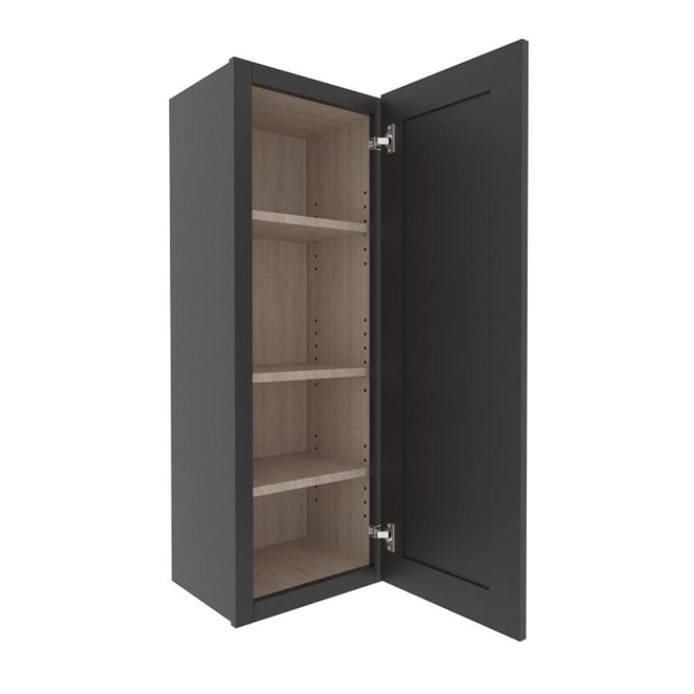 sovereign onyx black shaker wall cabinet with  door