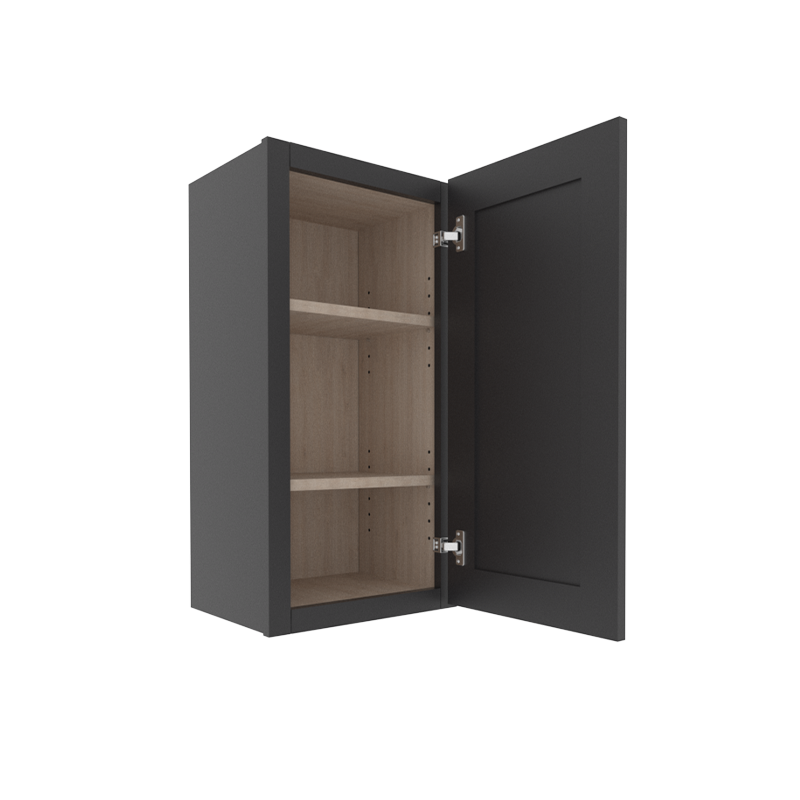 sovereign onyx black shaker wall cabinet with  door