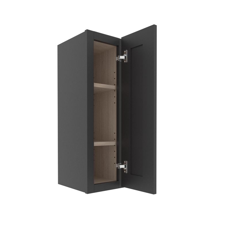 sovereign onyx black shaker wall cabinet with  door