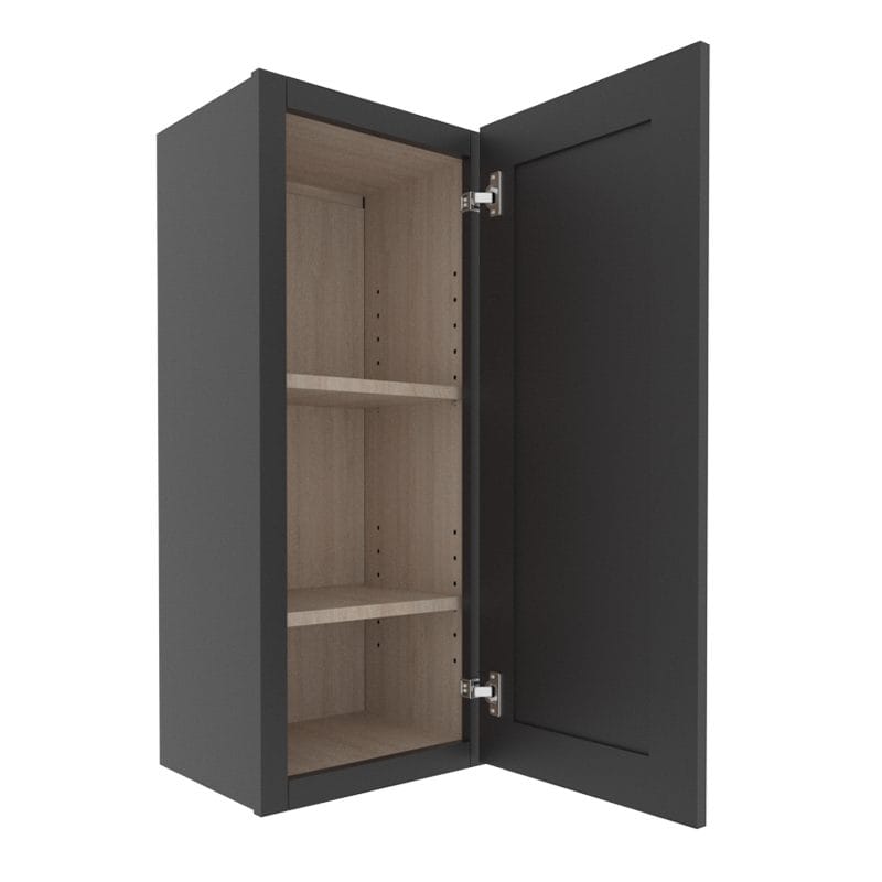 sovereign onyx black shaker wall cabinet with  door