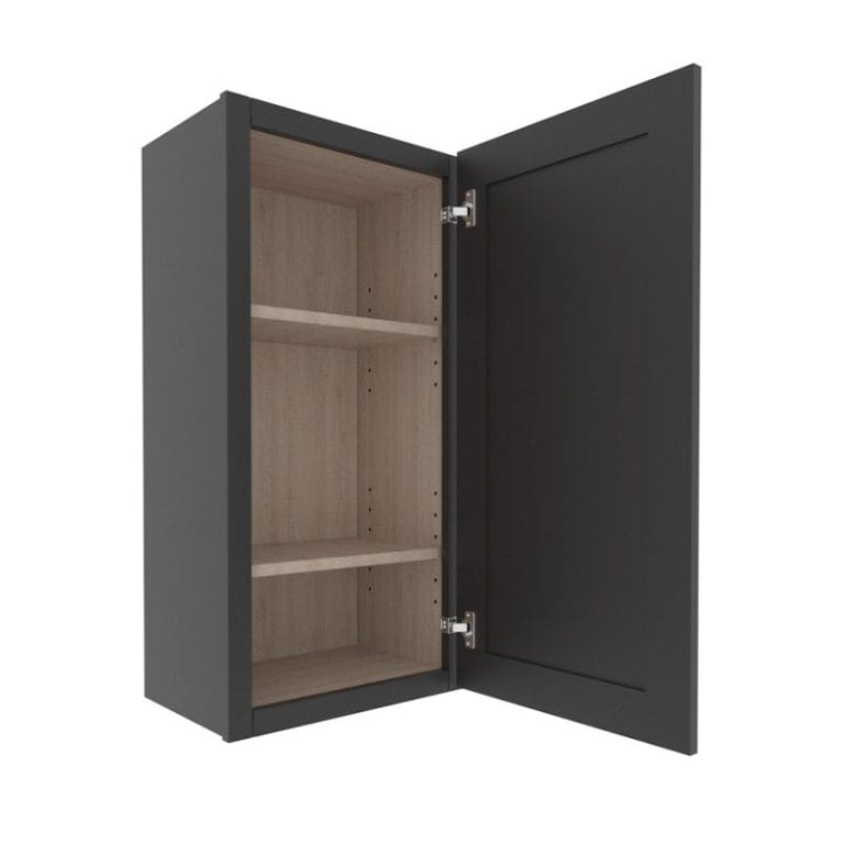 sovereign onyx black shaker wall cabinet with  door