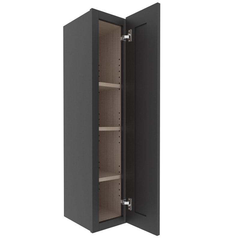 sovereign onyx black shaker wall cabinet with  door