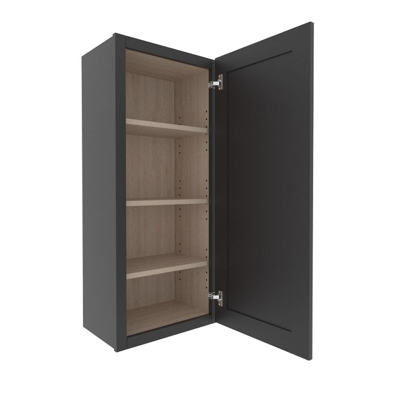 sovereign onyx black shaker wall cabinet with  door