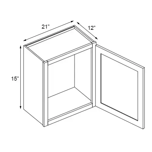 sovereign onyx black shaker wall cabinet with  door