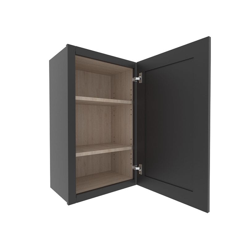 sovereign onyx black shaker wall cabinet with  door