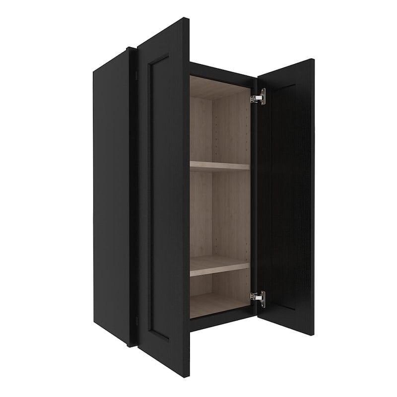 sovereign onyx black shaker wall cabinet with  doors
