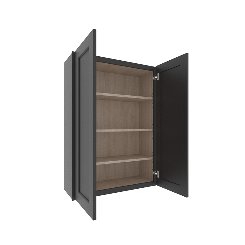 sovereign onyx black shaker wall cabinet with  doors