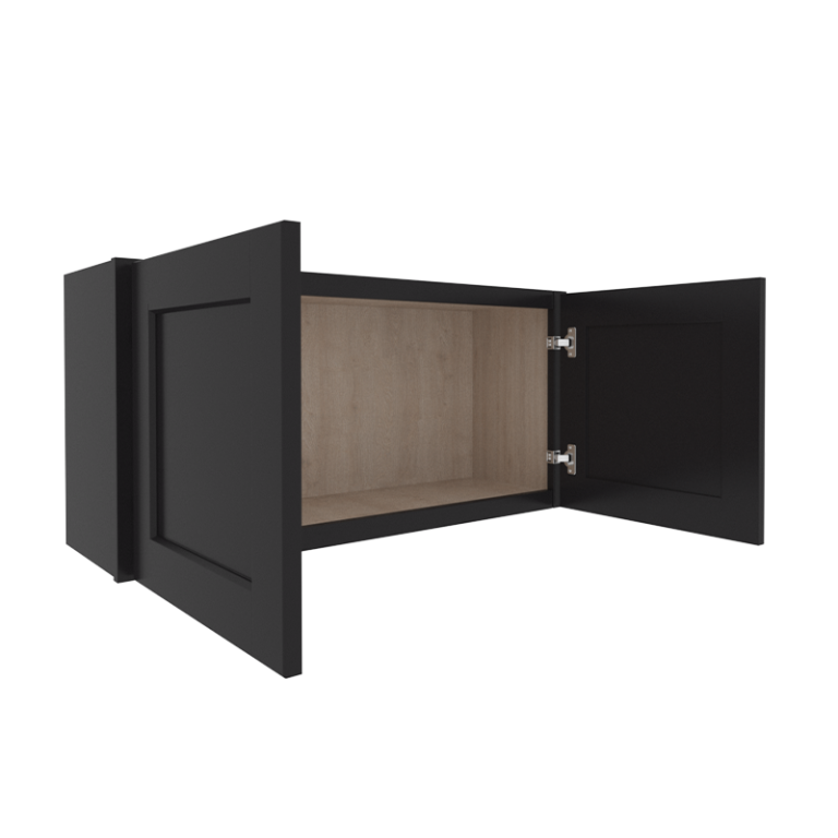 sovereign onyx black shaker wall cabinet with  doors