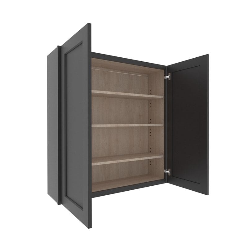 sovereign onyx black shaker wall cabinet with  doors