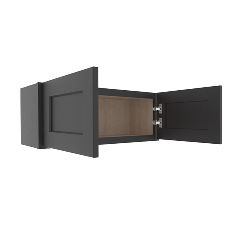 sovereign onyx black shaker wall cabinet with  doors