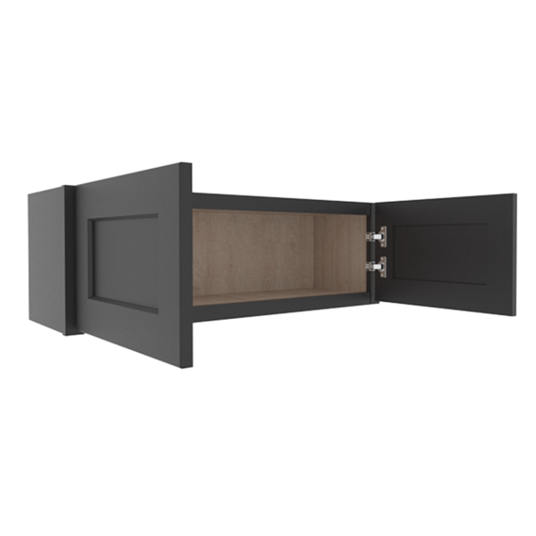 sovereign onyx black shaker wall cabinet with  doors