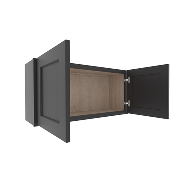 sovereign onyx black shaker wall cabinet with  doors