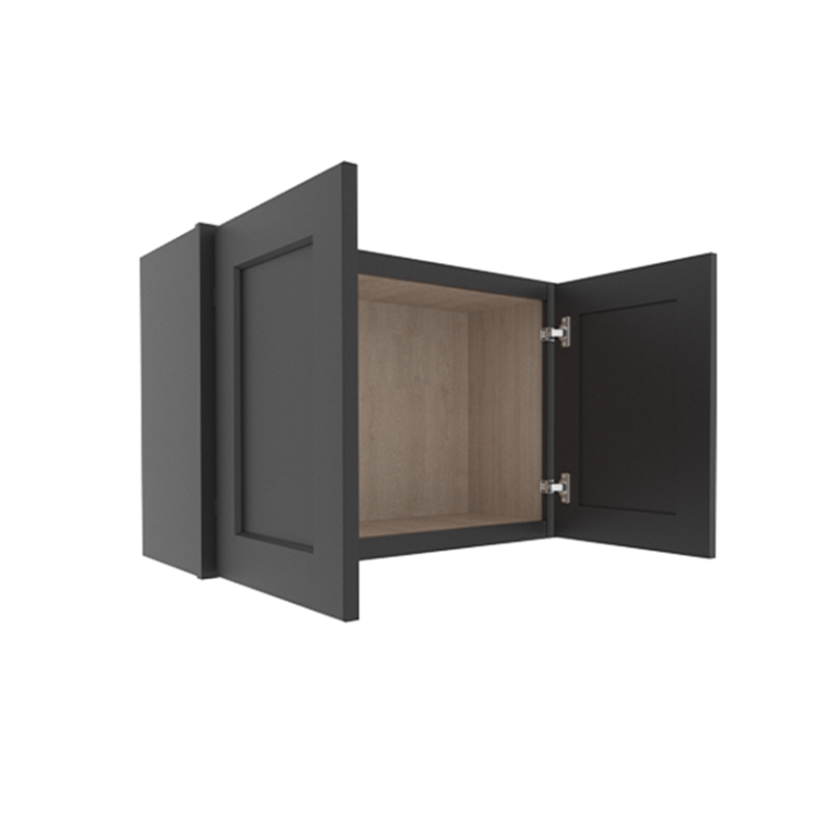 sovereign onyx black shaker wall cabinet with  doors