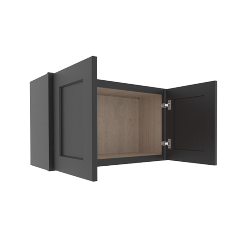 sovereign onyx black shaker wall cabinet with  doors
