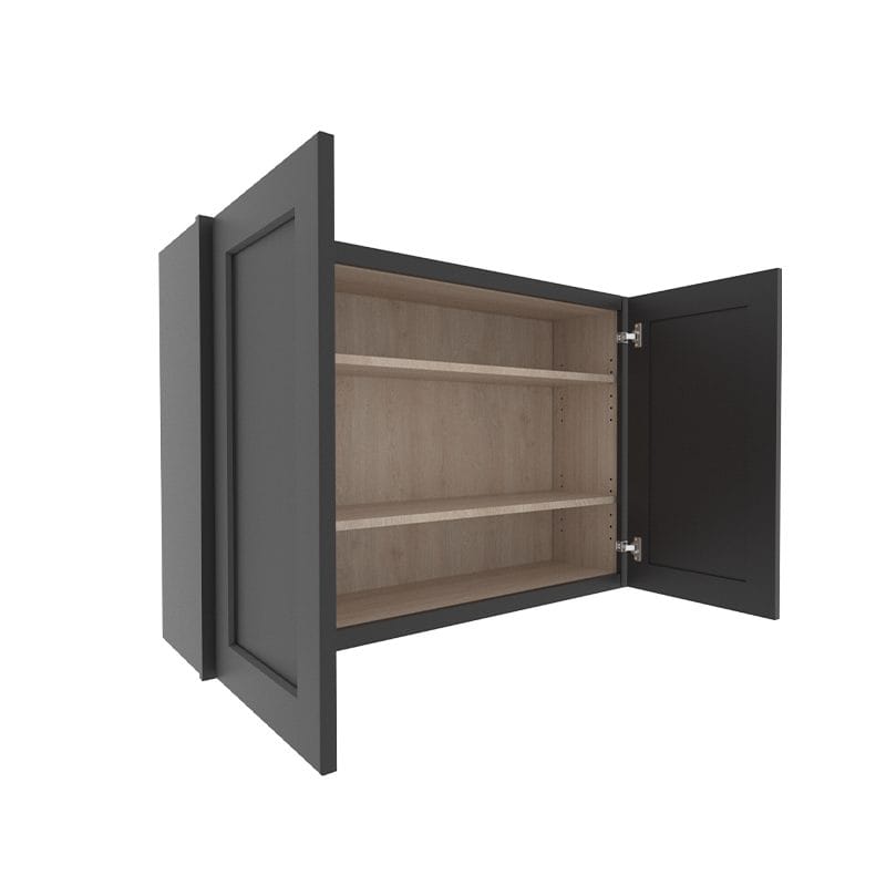 sovereign onyx black shaker wall cabinet with  doors