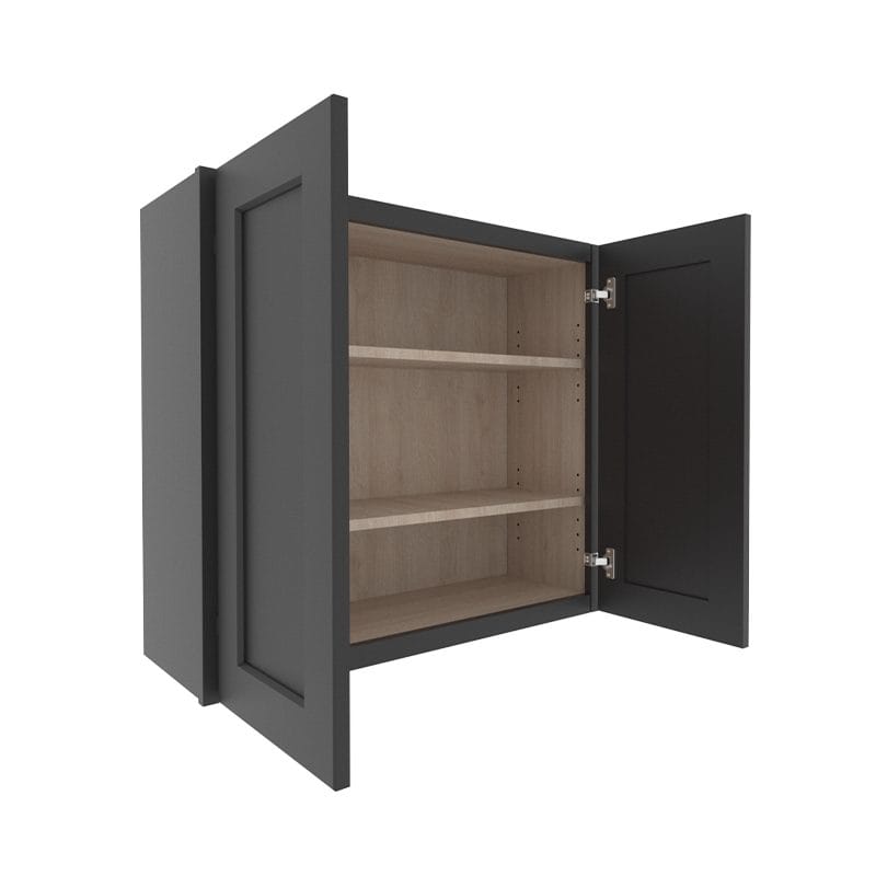 sovereign onyx black shaker wall cabinet with  doors