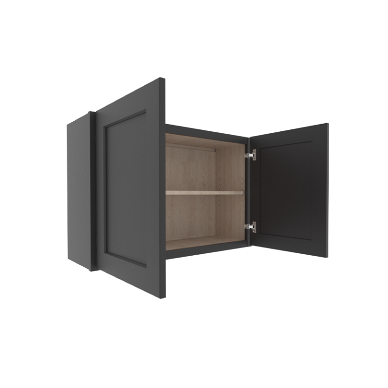 sovereign onyx black shaker wall cabinet with  doors