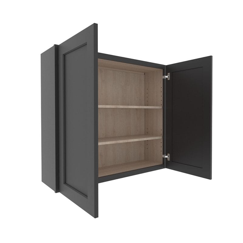 sovereign onyx black shaker wall cabinet with  doors