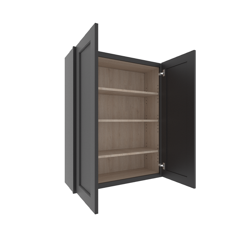sovereign onyx black shaker wall cabinet with  doors