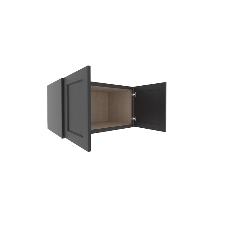 sovereign onyx black shaker wall fridge cabinet with  doors