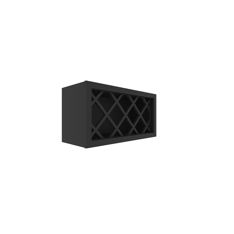sovereign onyx black shaker wall wine rack