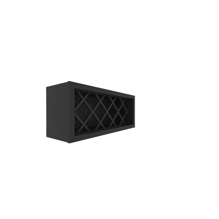 sovereign onyx black shaker wall wine rack