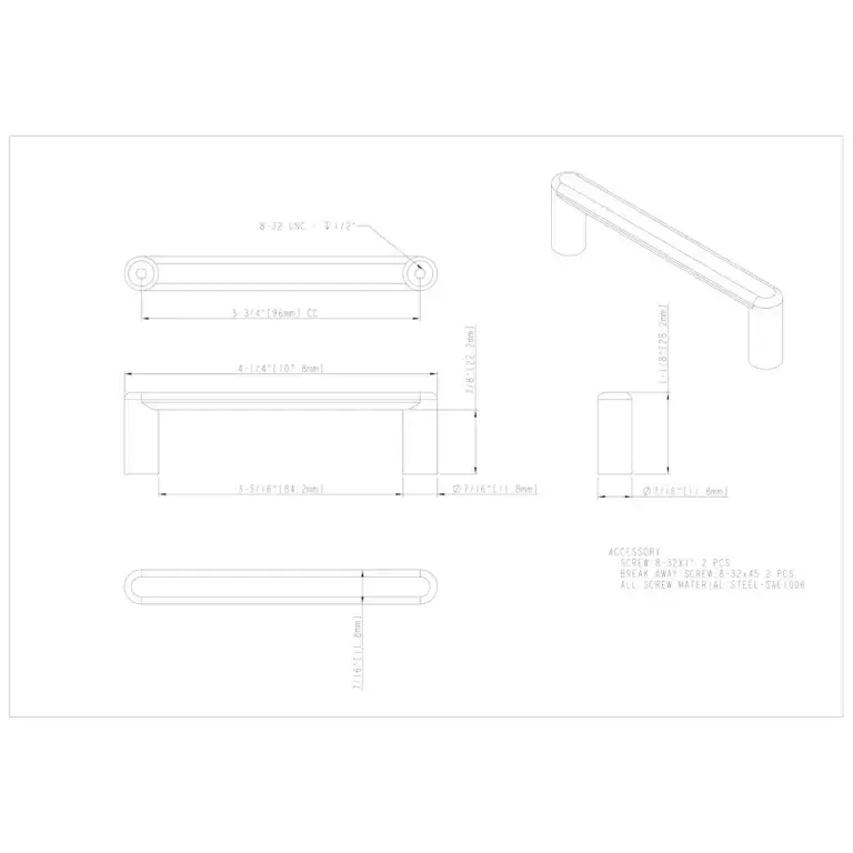 7-1/2″ Cabinet Pull